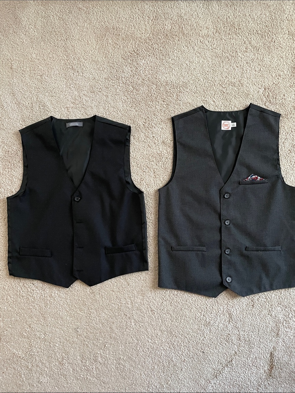 wonder nation Black Kids Vest Duo - Classic Button Front